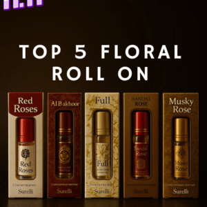 5 Best Floral Attars of Surrati Bundle Pack – 6ml I Alsheikh